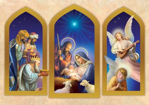 15Ct Triptych Nativity Boxed