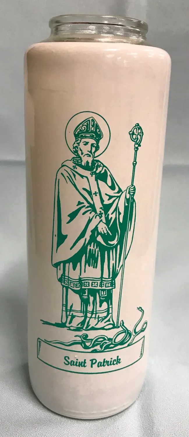 6-Day Glass St Patrick Candle