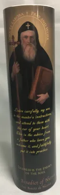 Led Candle St. Benedict