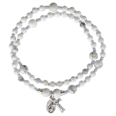 4mm Howlite Twist Bracelet