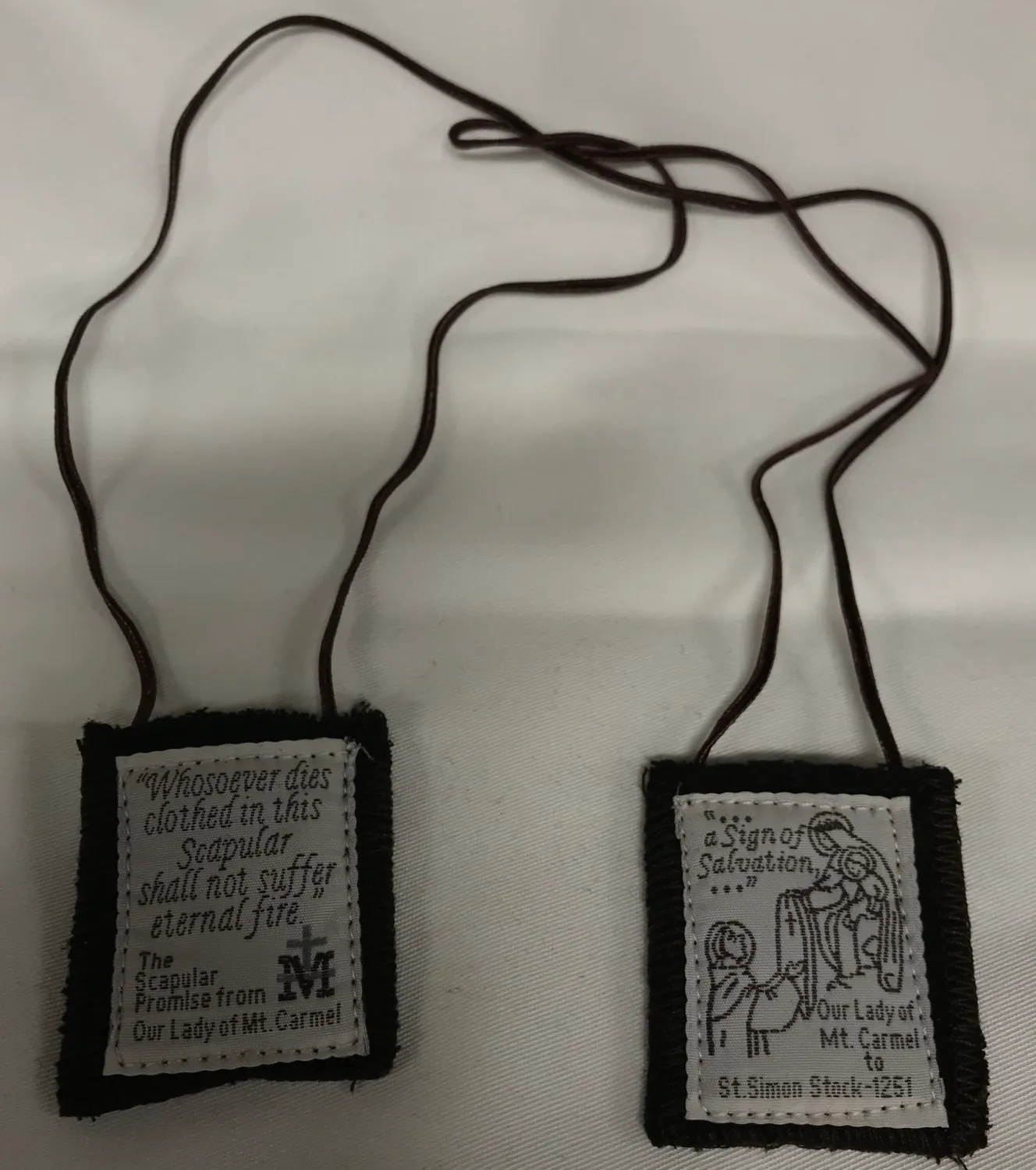 100% Wool Brown Scapular