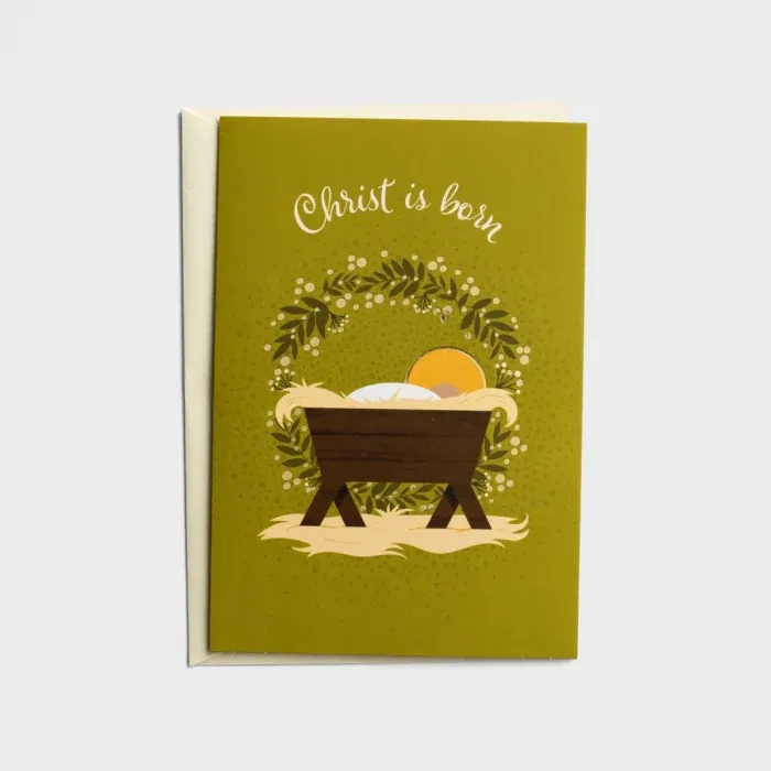 18Ct Christ Is Born Boxed Card 2
