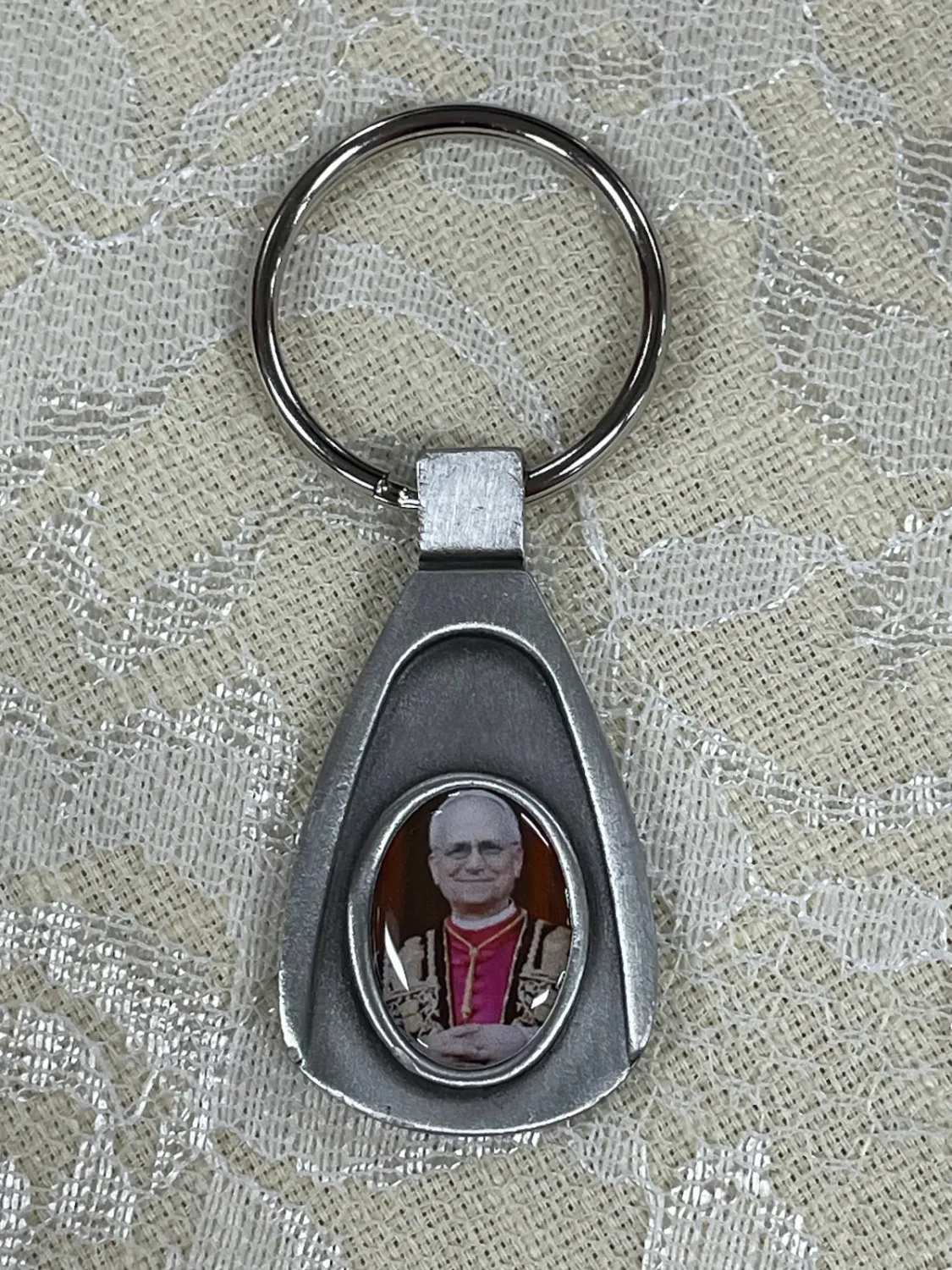 Pope Leo XIV Photo Keychain