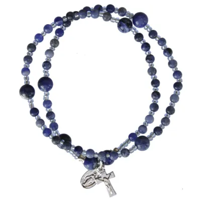 4mm Blue Sodalite Twist Braclt