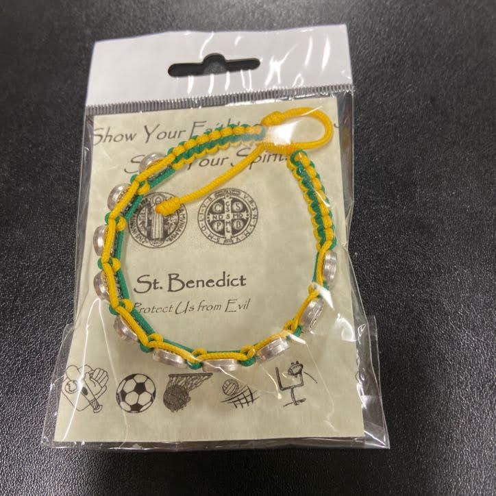 St Benedict Bracelet Yllw/Grn