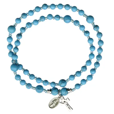 4mm Turquoise Twist Ros Braclt