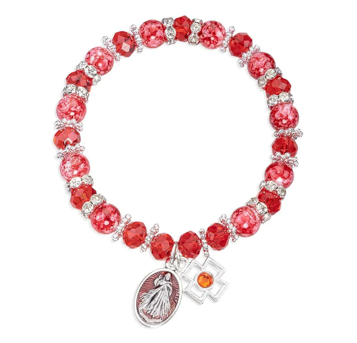 Red Divine Mercy Bracelet