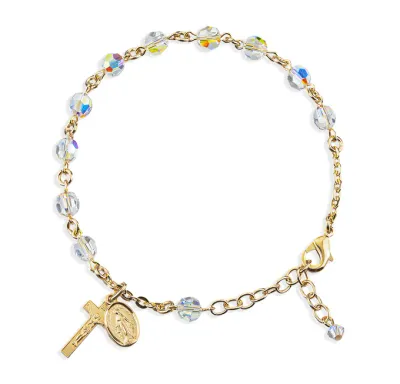 6mm GS AB Crystal Rosary Bracelet