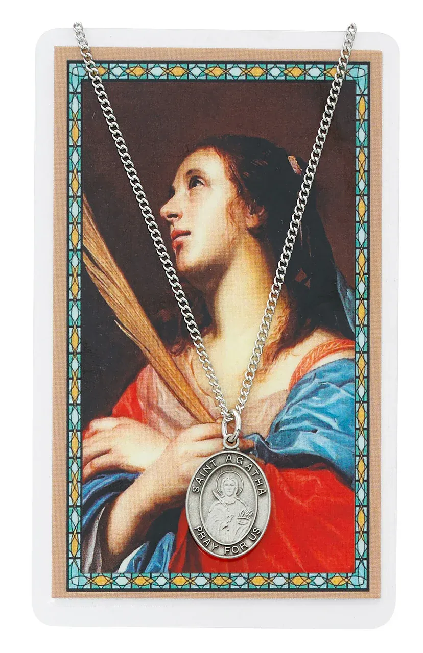 St Agatha Prayer Card Set