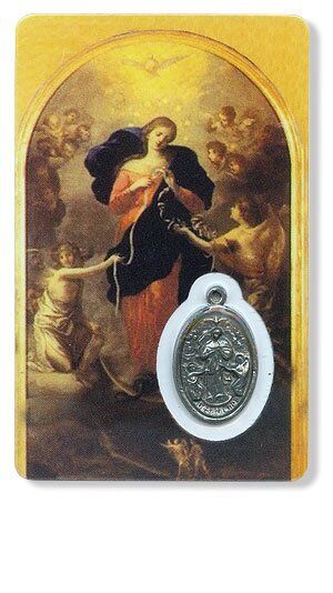 Mary Untier of Knots Card/Meda