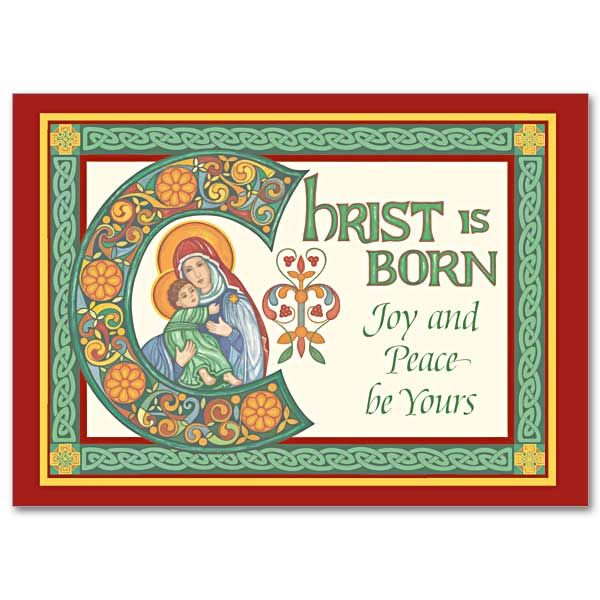 18Ct Christ Is Born Boxed Card 1