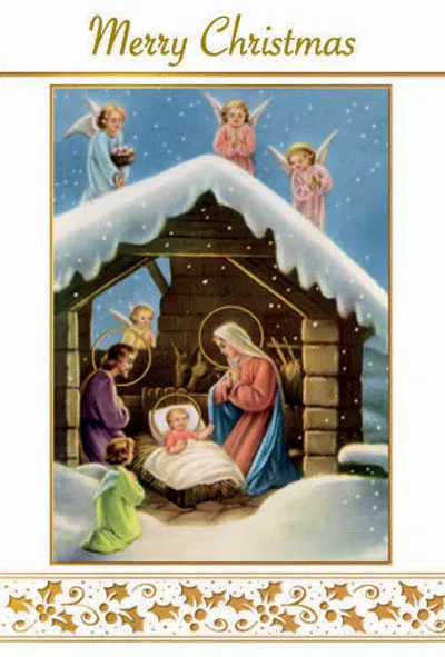15Ct Merry Christmas Nativity