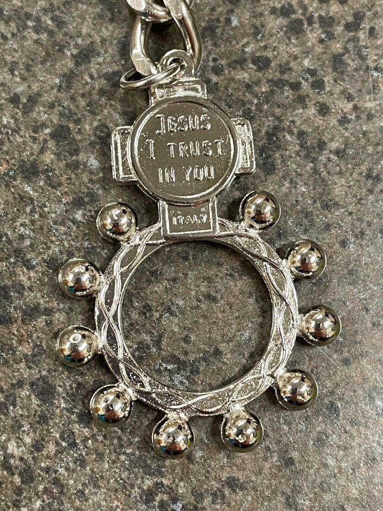 Div Mercy Rosary Ring Key Ring
