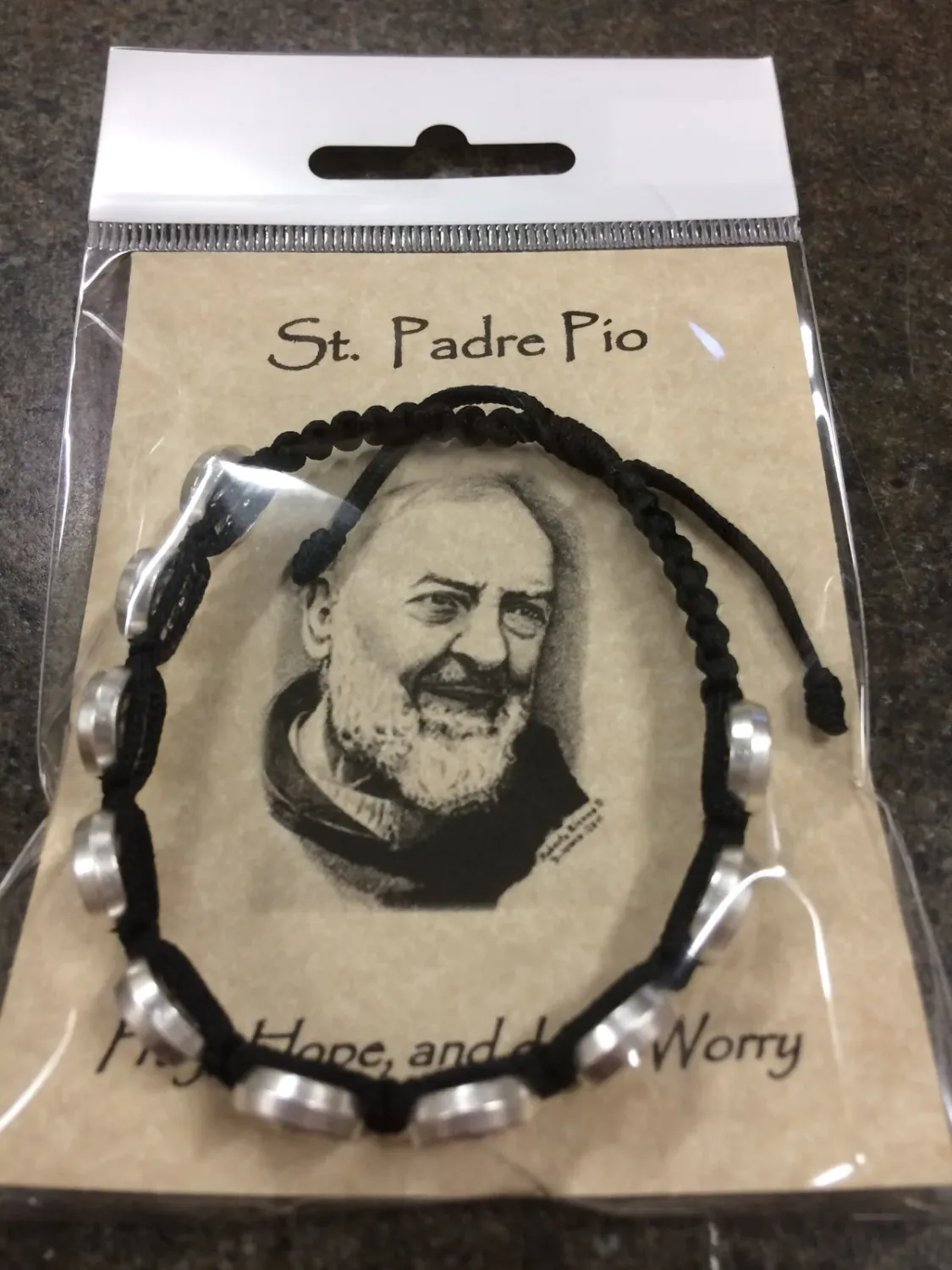 Padre Pio Bracelet Black
