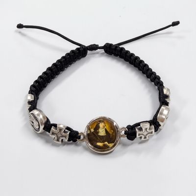 Catherine of Sweden Black Corded Bracelet