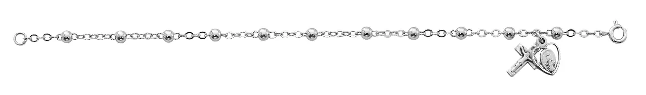 Sterling Silver Rosary Bracelet
