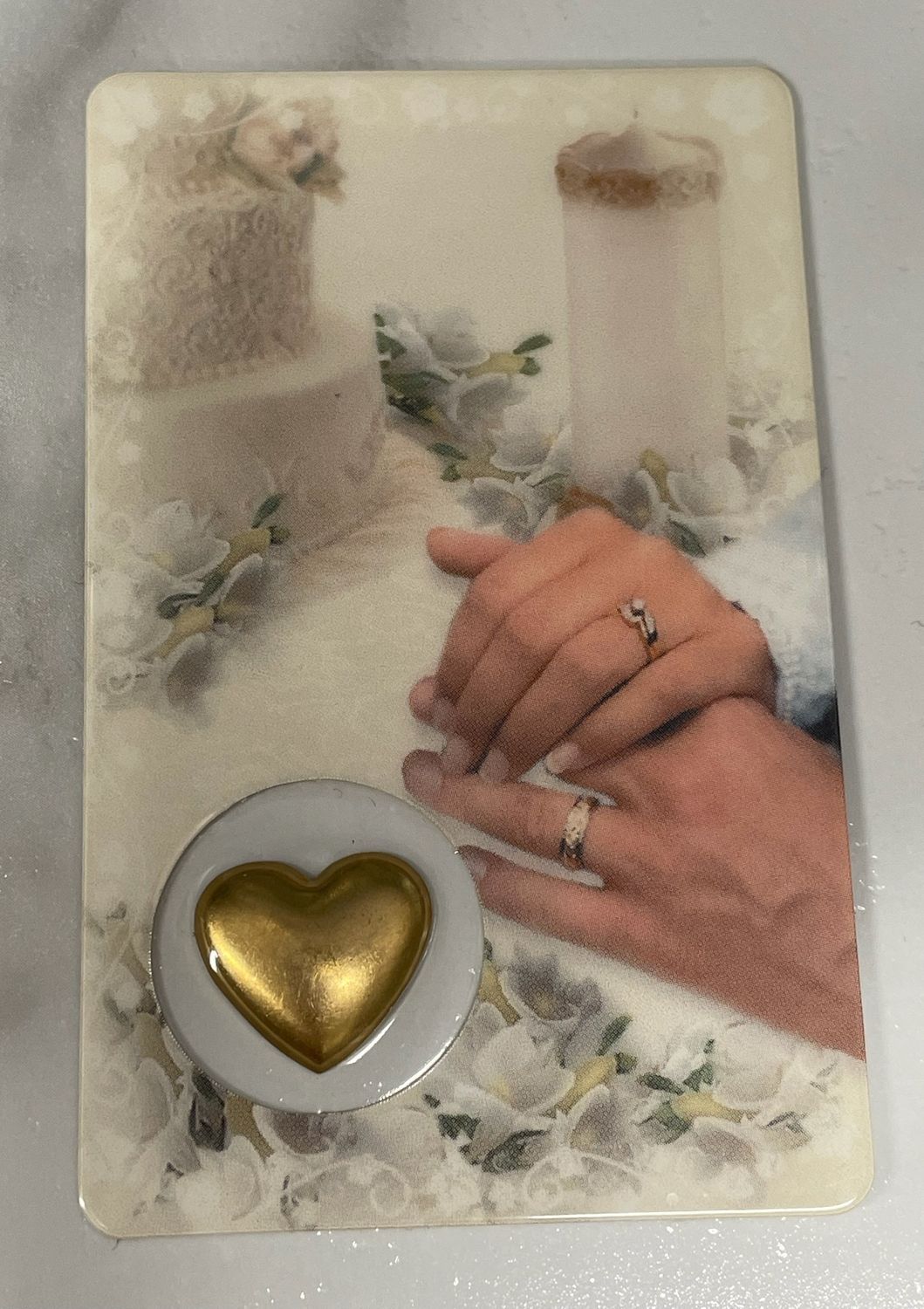 Marriage Blessing Card W/Medal