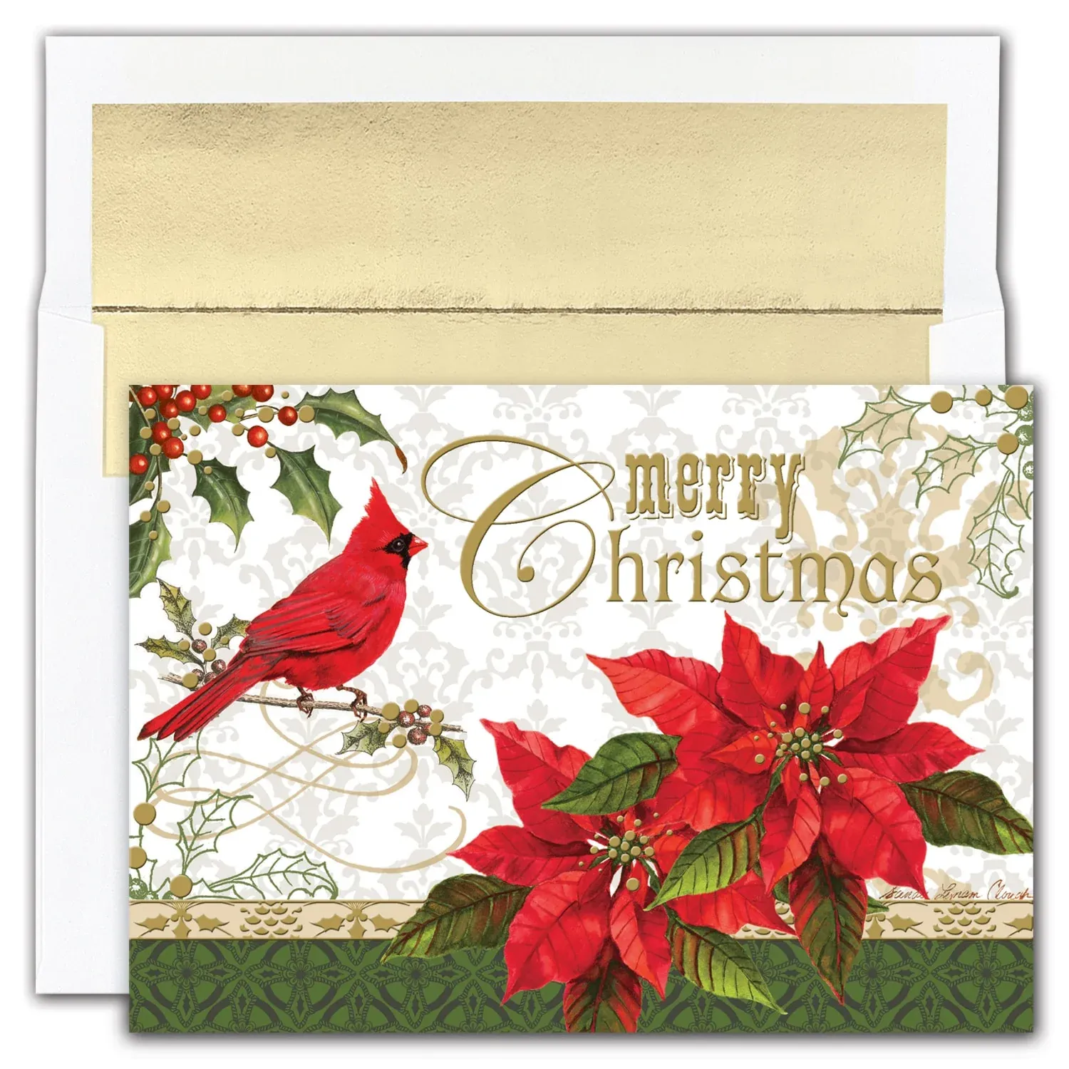 15Ct Merry Christmas Cardinal