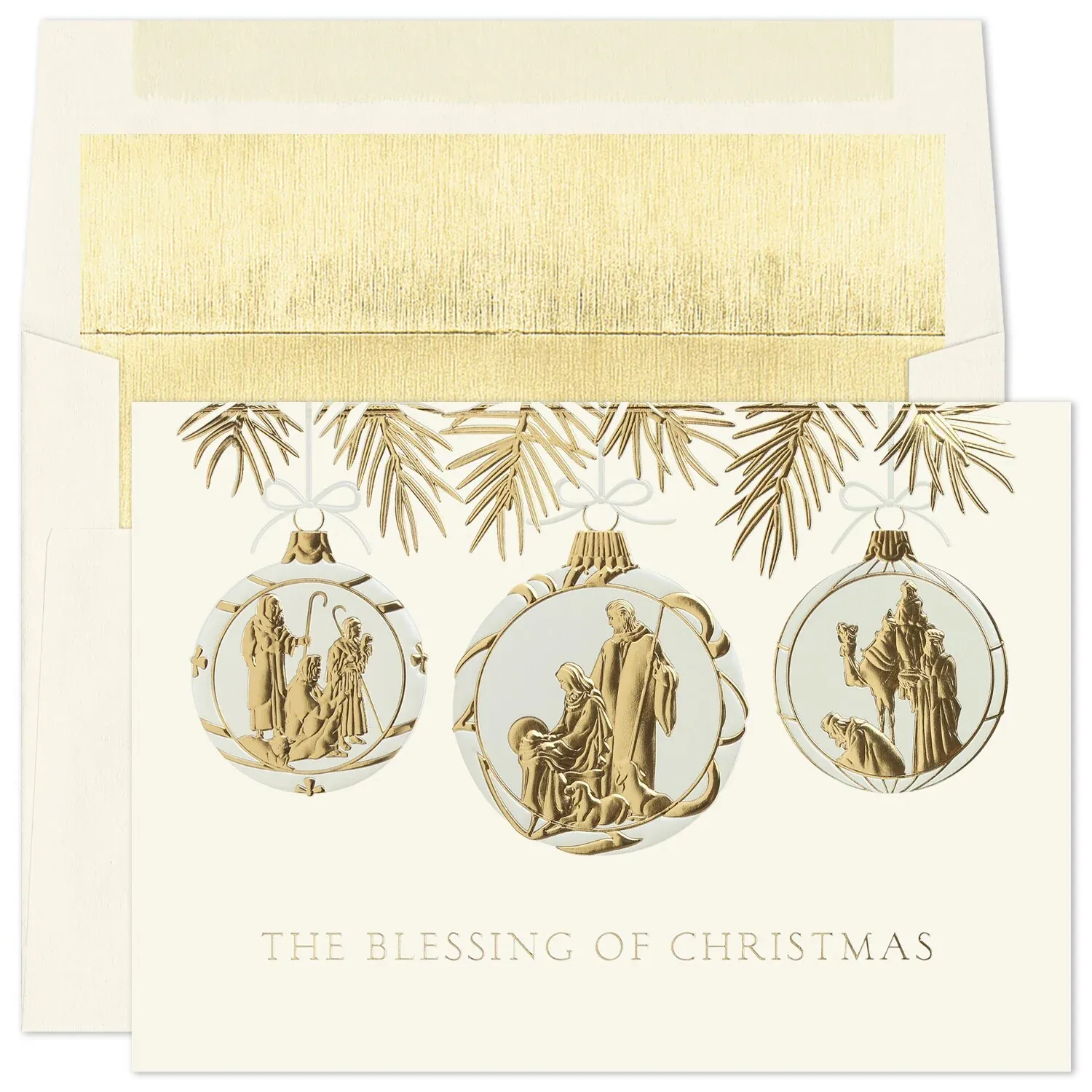 15Ct Nativity Ornament Trio