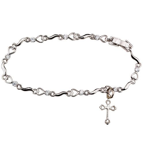 Cz Bracelet With Cross