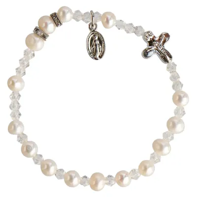 6mm Genuine Pearl Ros Bracelet
