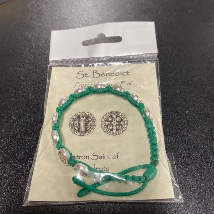St Benedict Bracelet Dk Green