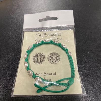 St Benedict Bracelet Dk Green