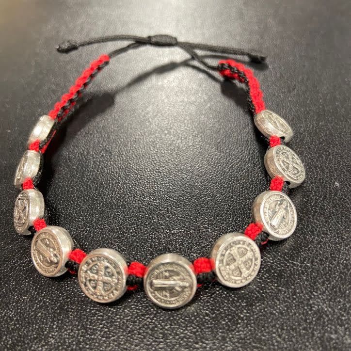 St Benedict Bracelet Red/Black