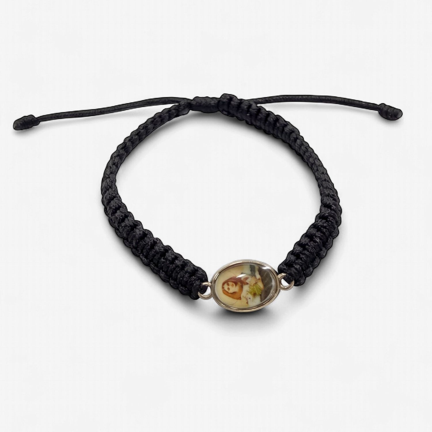 Oval St Dymphna Black Bracelet