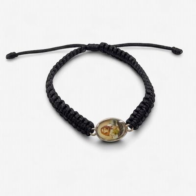 Oval St Dymphna Black Bracelet