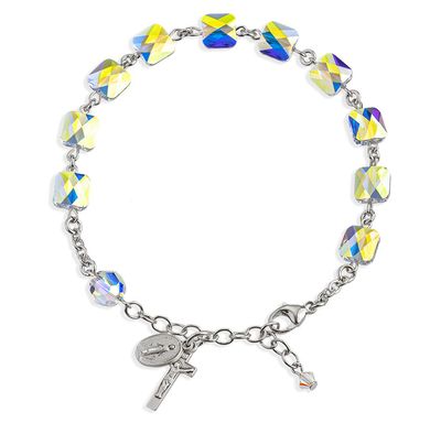 Rosary Bracelet 8mm Crystal
