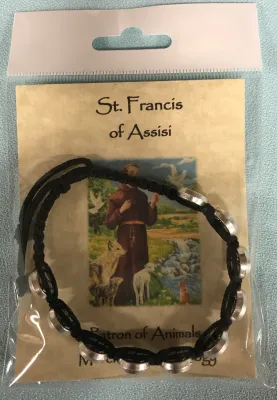St Francis Bracelet Black 2