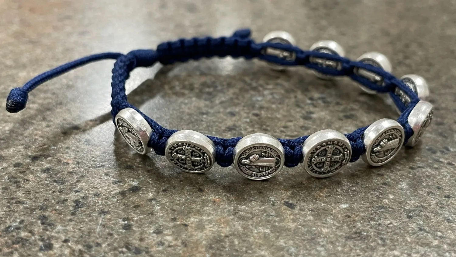 St Benedict Bracelet Navy Blue