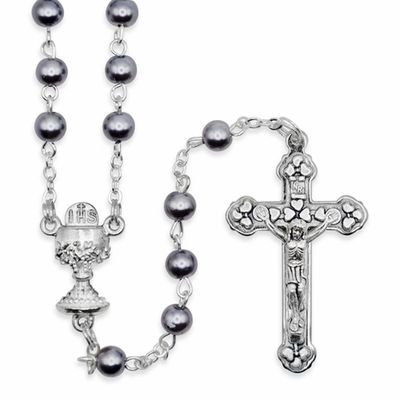 Hematite Communion Rosary 1