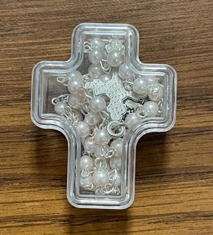Pink Pearl Commmunion Rosary