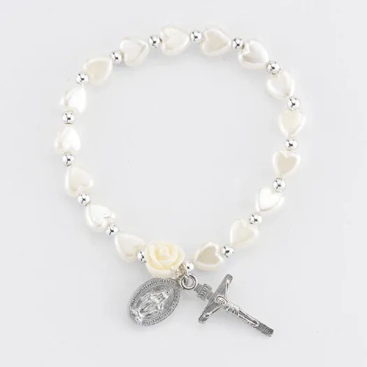 White Heartshaped Bracelet