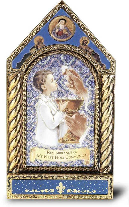 Communion Boy Embossed Shrine