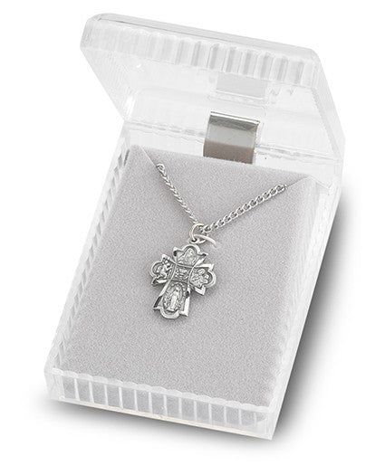 Pewter 4-Way Medal 18" Chain 2