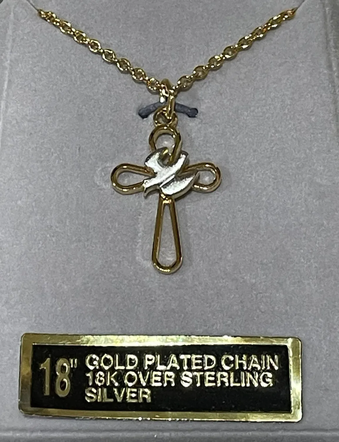 Gf Cross SS Dove 18" Chain