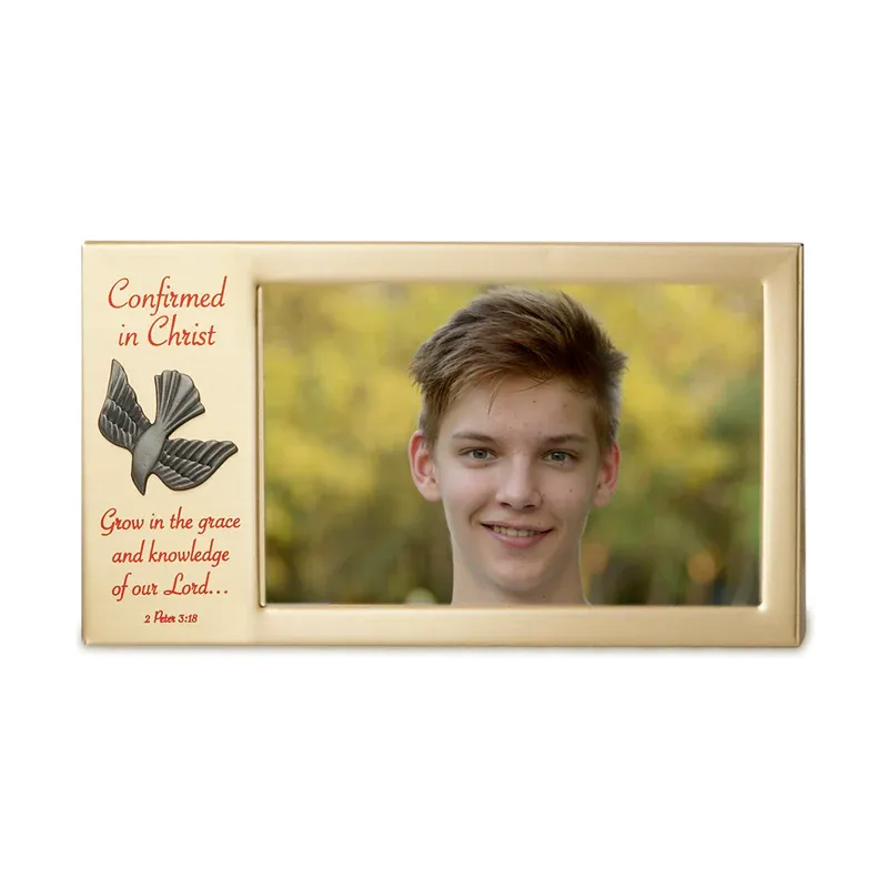 Brushed Gold Conf Frame W/Holy