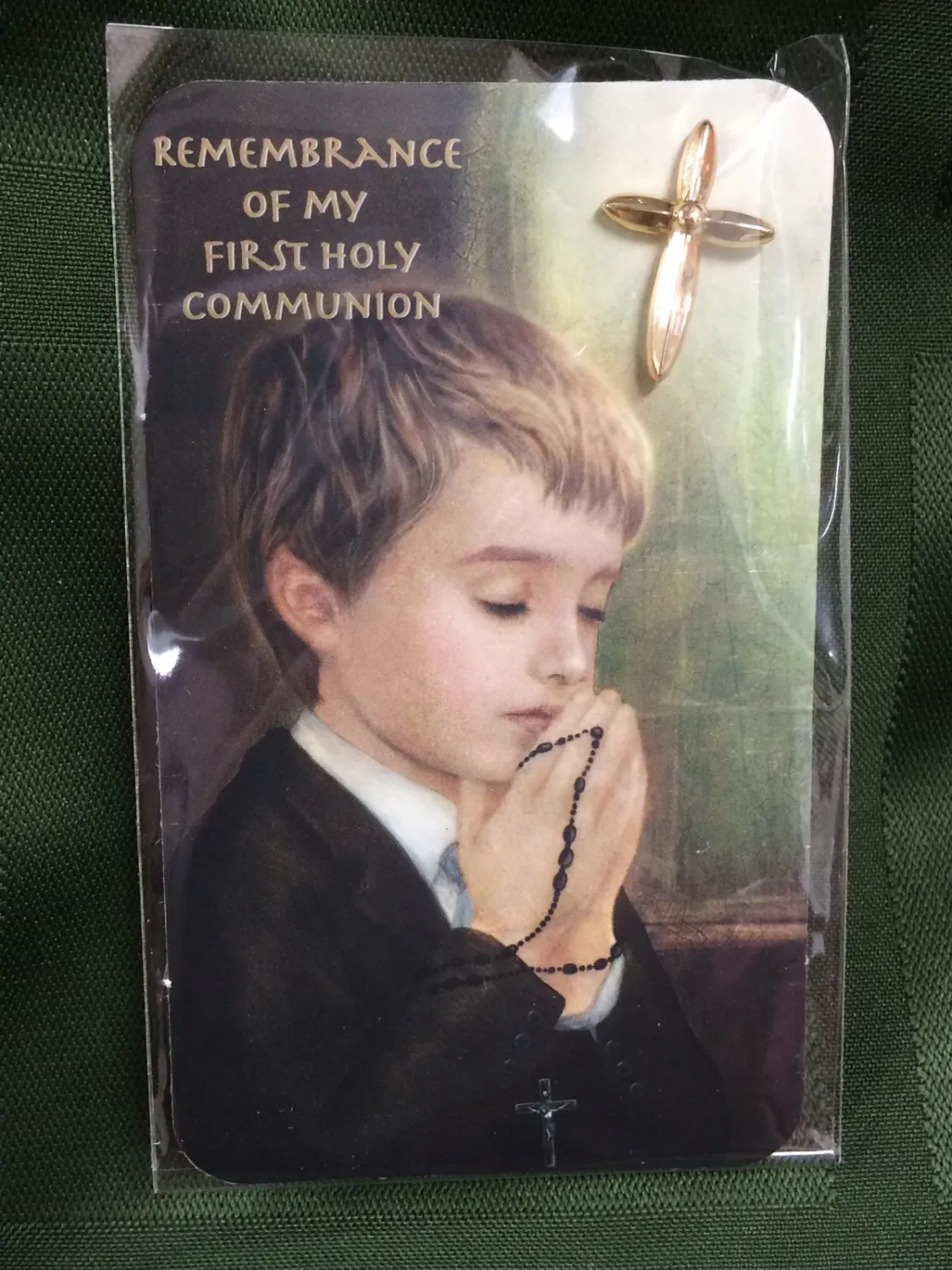 Communion Pin And Card Boy