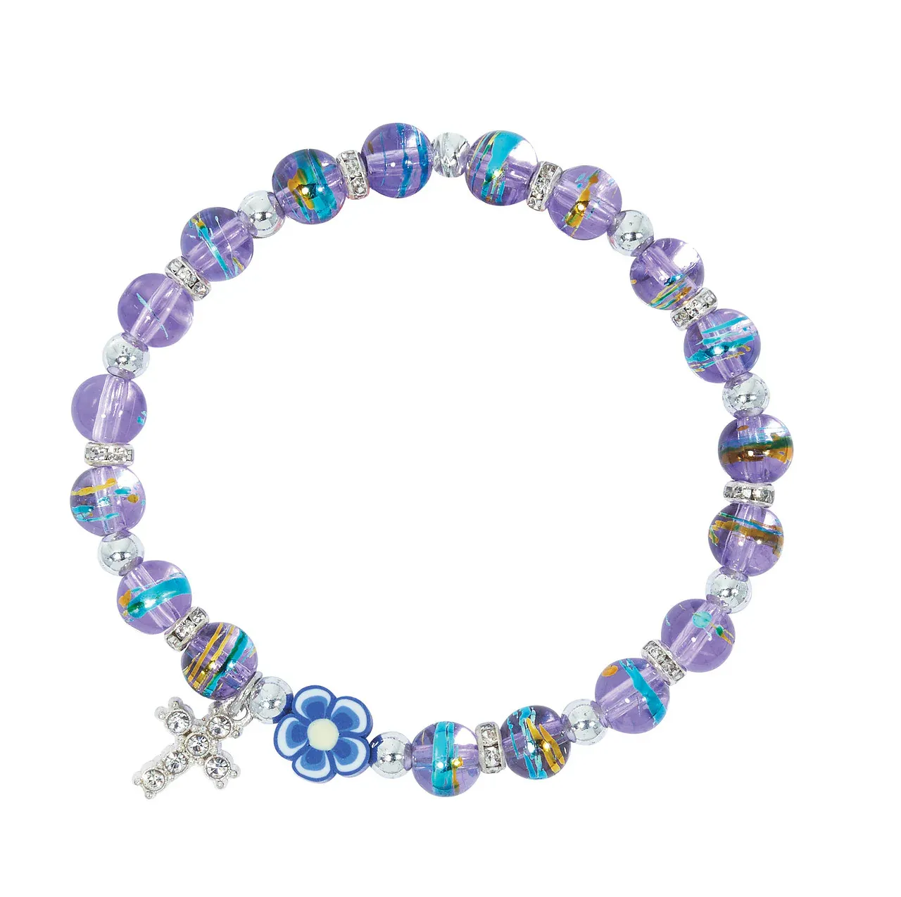 Multi Purple Stretch Bracelet