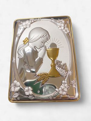 Communion Girl Plaque 4"X2.75"