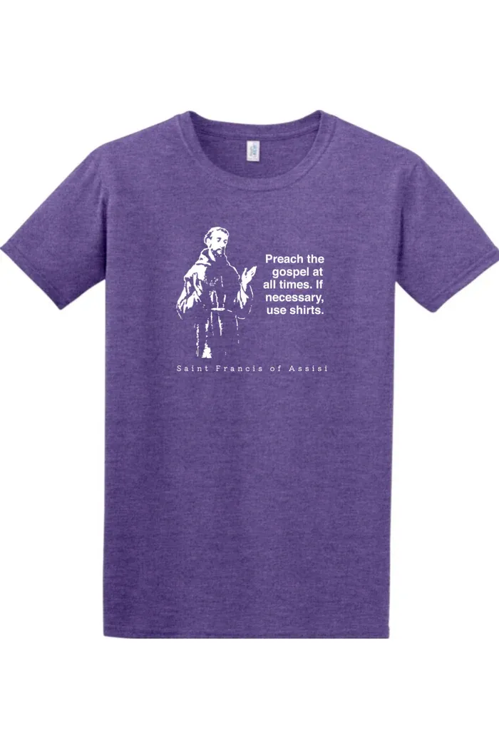 St Francis Preach T Prpl 3Xl