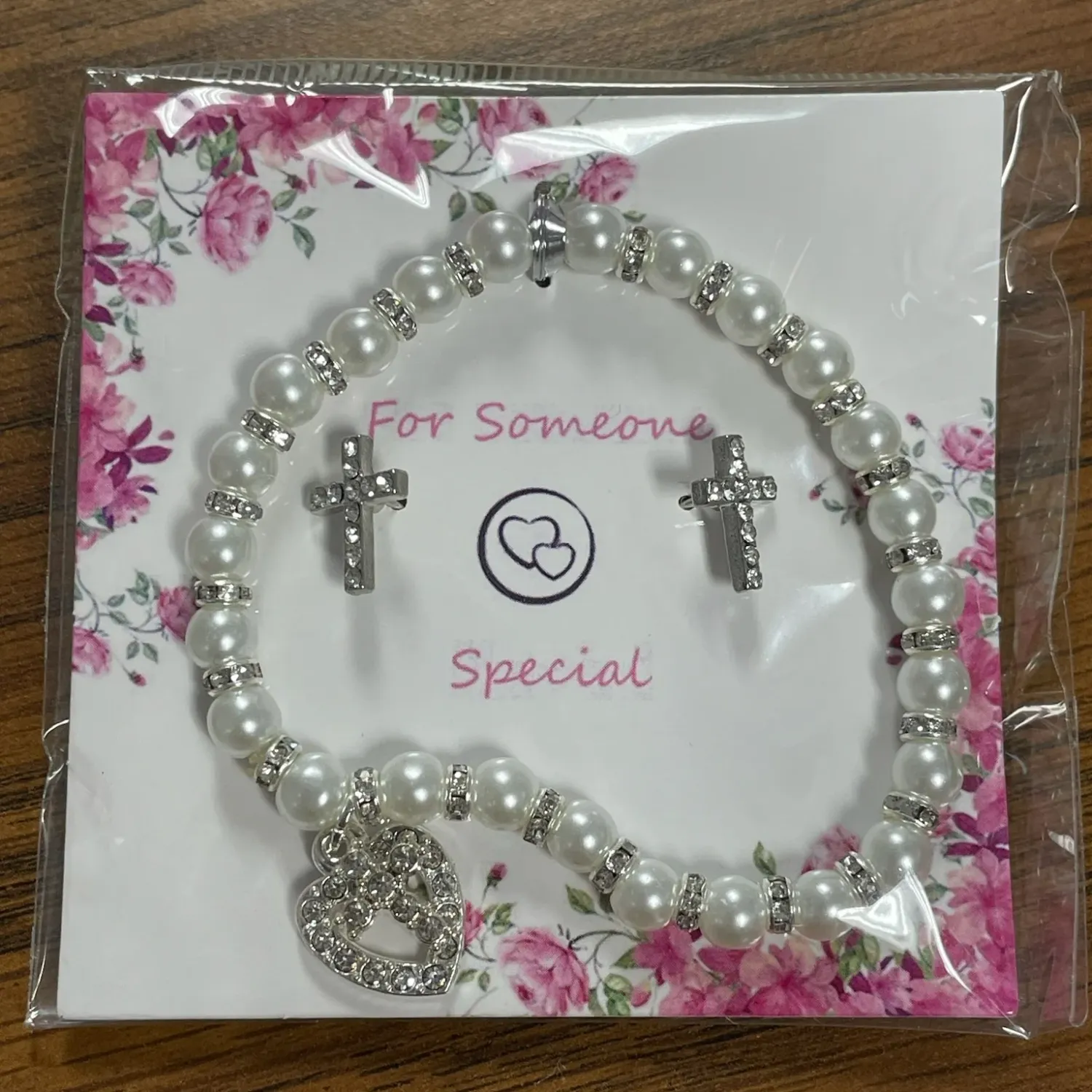 Wht Pearl/Crystal Brclt Earng