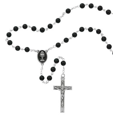 6mm Black Onyx Comm Rosary