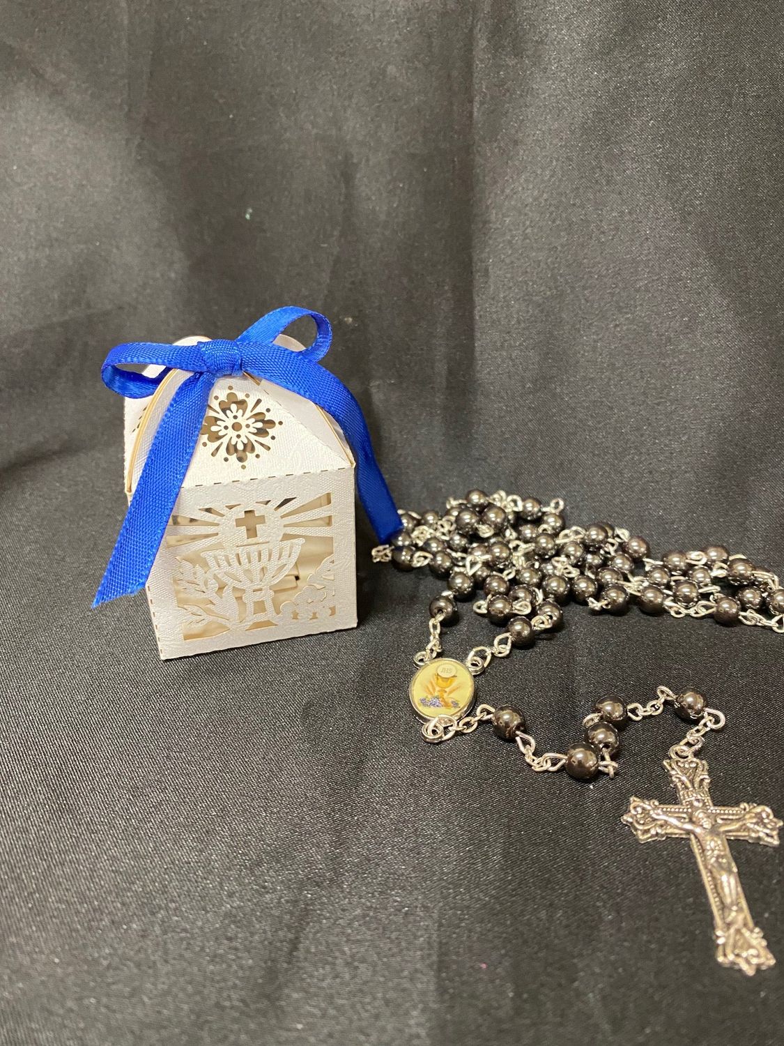 Blue Bow Communion Box &amp; Rsry