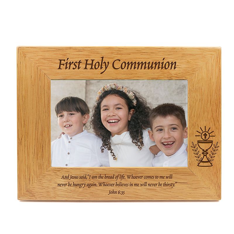Engraved Wood Commmunion Frame