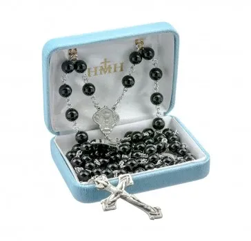 Round Onyx Bead Rcia Rosary