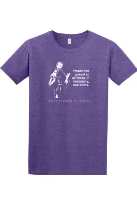 St Francis Preach Shirt Prpl L